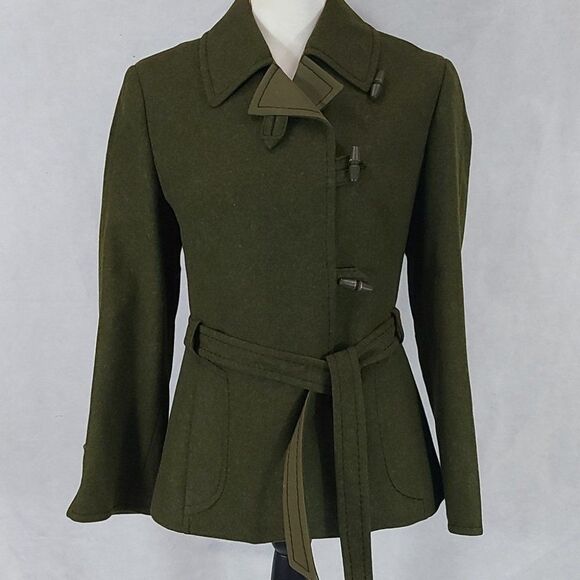 Vintage Hammerer Green Loden Boiled Wool Felt Hunter Jacket sz S Made in Autria - Picture 2 of 11